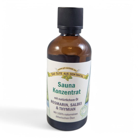 Sauna Konzentrat Rosmarin, Salbei & Thymian 100ml in der Glasflasche